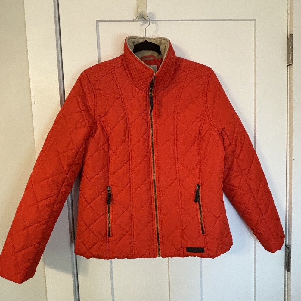 G.H. Bass & Co.‎ Jacket Women's L Quilted Puffer Coat Full Zip Outdoor